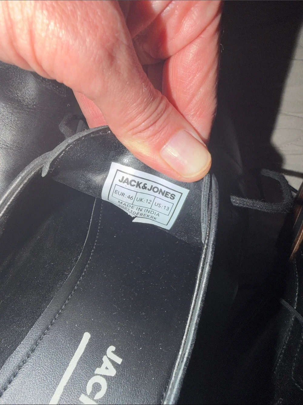 Jack & Jones Black Leather Derby Shoes